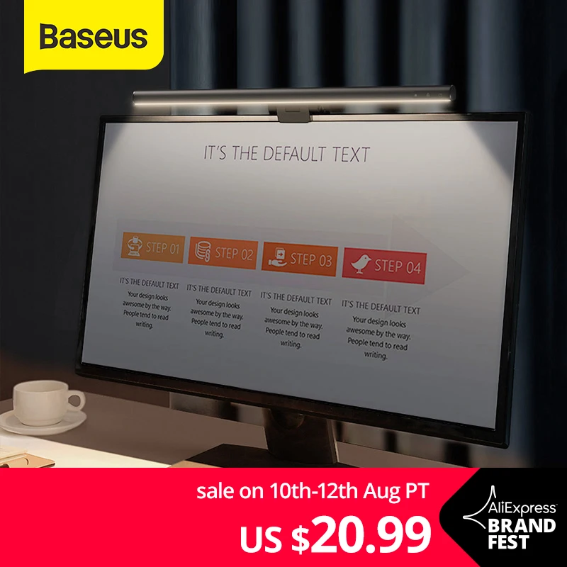 Baseus Screenbar Light Desk Lamp Computer Laptop Screen Bar Hanging Light Table Lamp For LCD Monitor