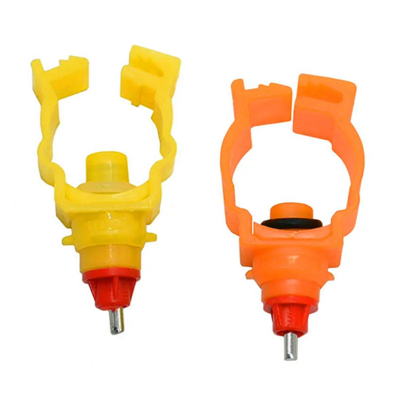 Clip Drinker Drinking-Equipment Nipple Automatic Plastic Red Chicken 360-Degree 10-Pcs