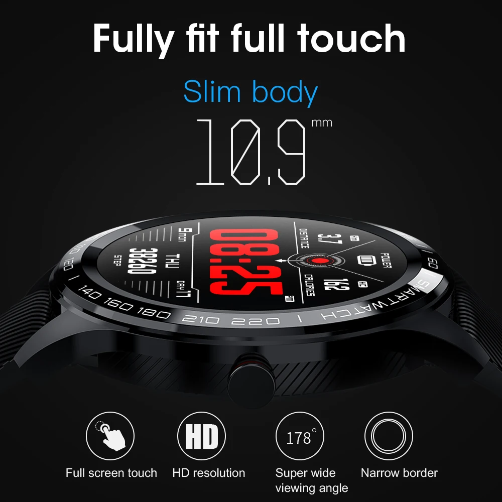 Billig L9 Männer Smart Uhr EKG + PPG Herz Rate Blutdruck Sauerstoff Tracker Bluetooth Uhr IP68 Wasserdichte Business Smartwatch VS l5