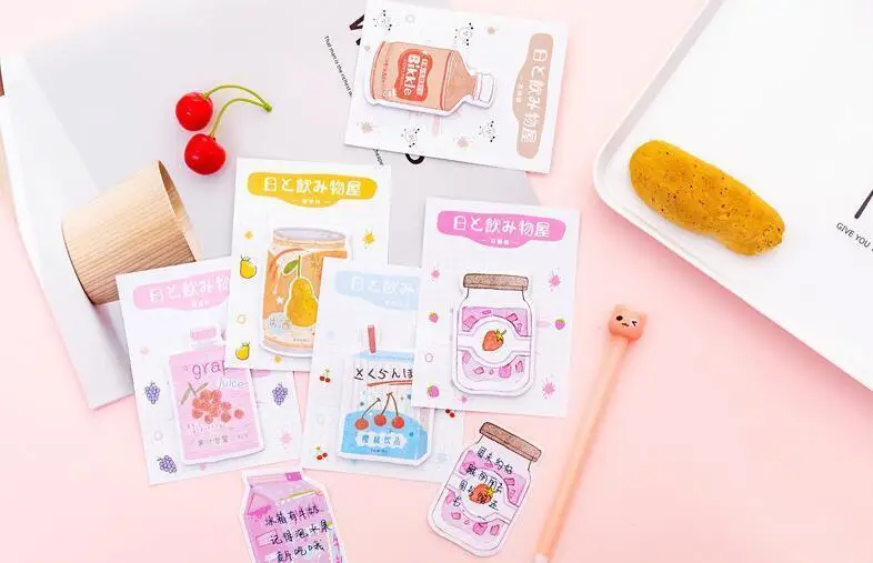 1 шт. Lytwtw корейский Kawaii напитков Липкие заметки Творческий пост блокнот DIY блокнот офисные принадлежности школьные канцелярские принадлежности