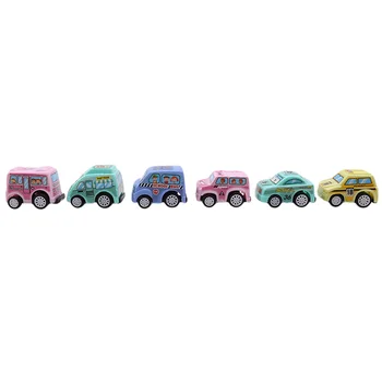 

6Pcs Attractive Pull Back Car Toys Taxi Model Mini Cars Race Car Fun Funny Gadgets Novelty Interesting Toys For Children Birthda