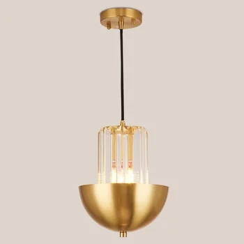 

Fss Modern Small Gold Simple Crystal Chandeliers For Living Room LED E14 Dining Room Hall Hanging Lamps Chandelier Lihgting