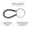 6 Pieces Metal Collar Buttons Extenders Elastic Button Extender Neck Extenders for Shirt Dress Coat（10mm Mixed color ） 3