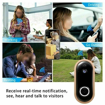 

Wireless 1080P WiFi Phone Door Bell Camera Video Intercom Ring Doorbell Security Wireless 1080P WiFi Phone Doorbell Camera Video