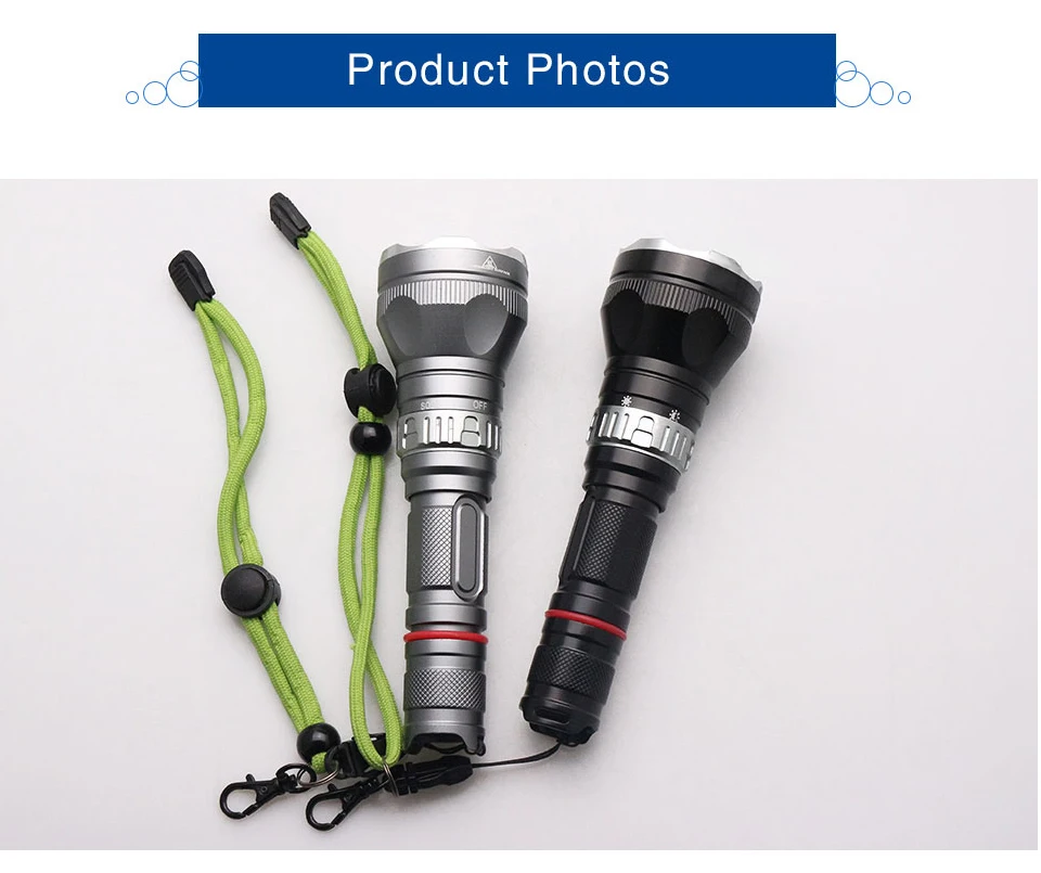 IP68 Waterproof Diving Flashlight XML-Q5 Rotating Magnetic Switch Torch 5 Mode Portable Lantern Flashlight 18650 Underwater Lamp