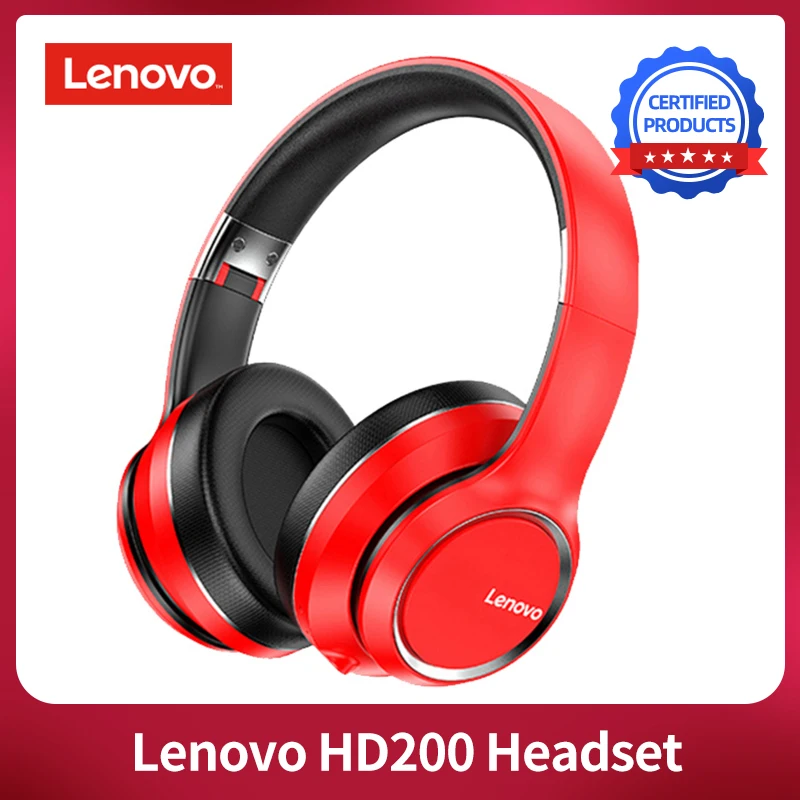 Оригинальная гарнитура Lenovo HD200 складные беспроводные Bluetooth наушники портативные