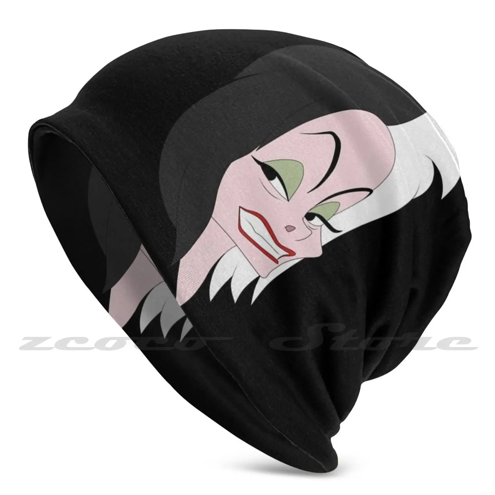 Cruella Adult Kids Knit Hat Hedging Cap Sport All'Aria Aperta Traspirante Cruella Villains Cattivo Dalmata 101