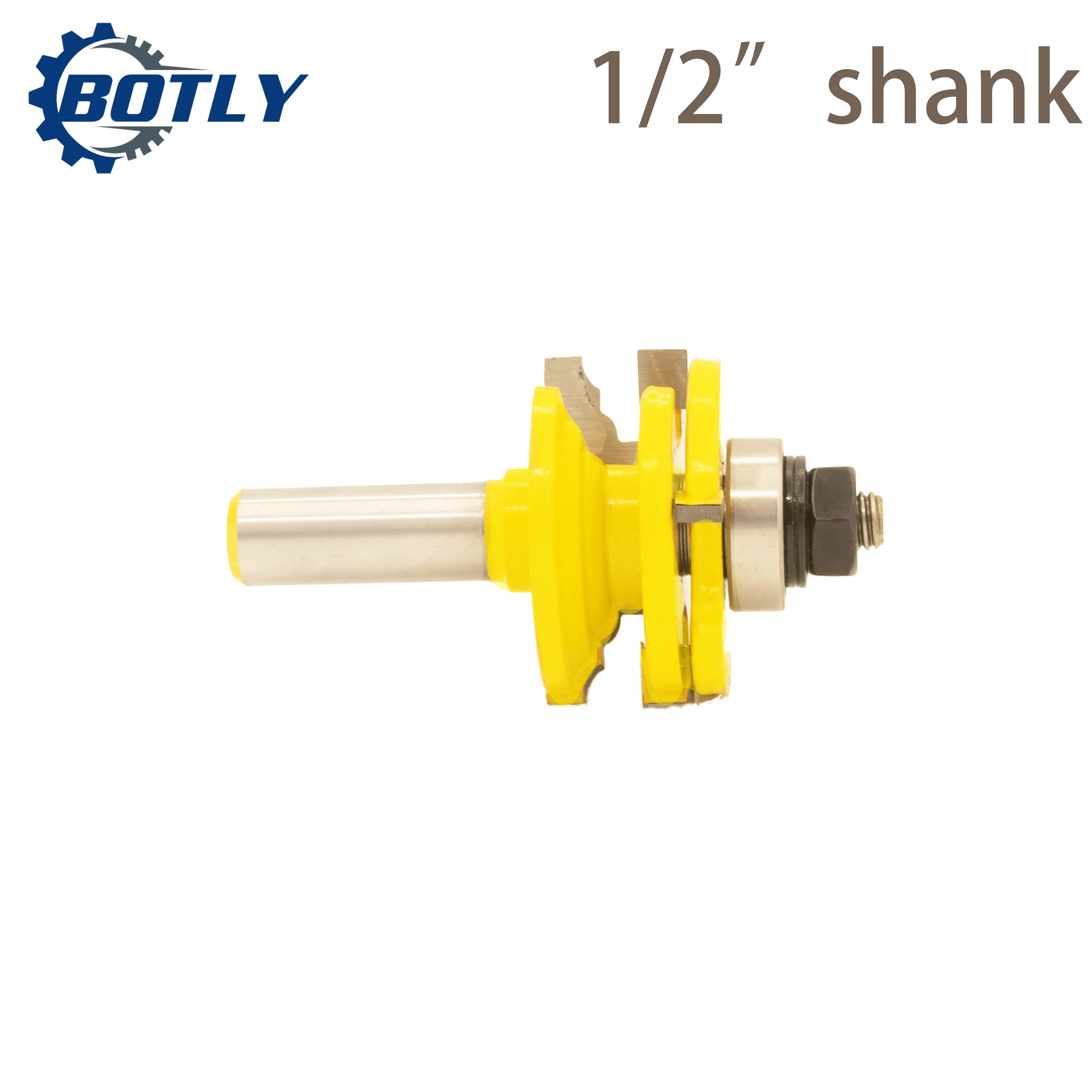 

1pc 1/2"Shank router bits for wood Glass Door Rail & Stile Reversible Router Bit Woodworking Milling Cutting for Wood Tool Bits