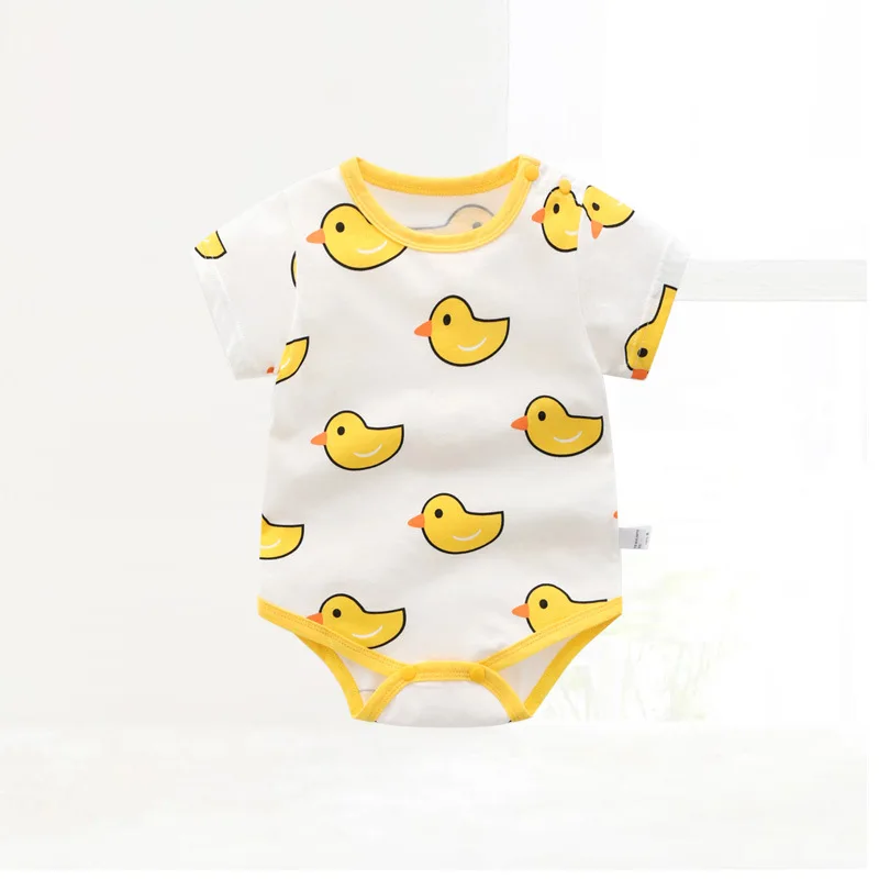

H9998 Summer Baby Rompers Boys Girls Jumpsuits Newborn Short sleeve Baby Climbing Clothes Baby Romper Infant Costumes Pajamas