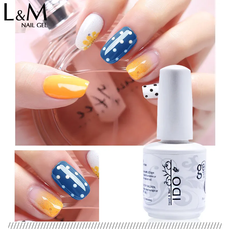 

IDO 24 Pcs(18 Colors+3 base+3 top no wipe) Free Shipping colorful New matching series Nails Polish Professional soak off UV &LED