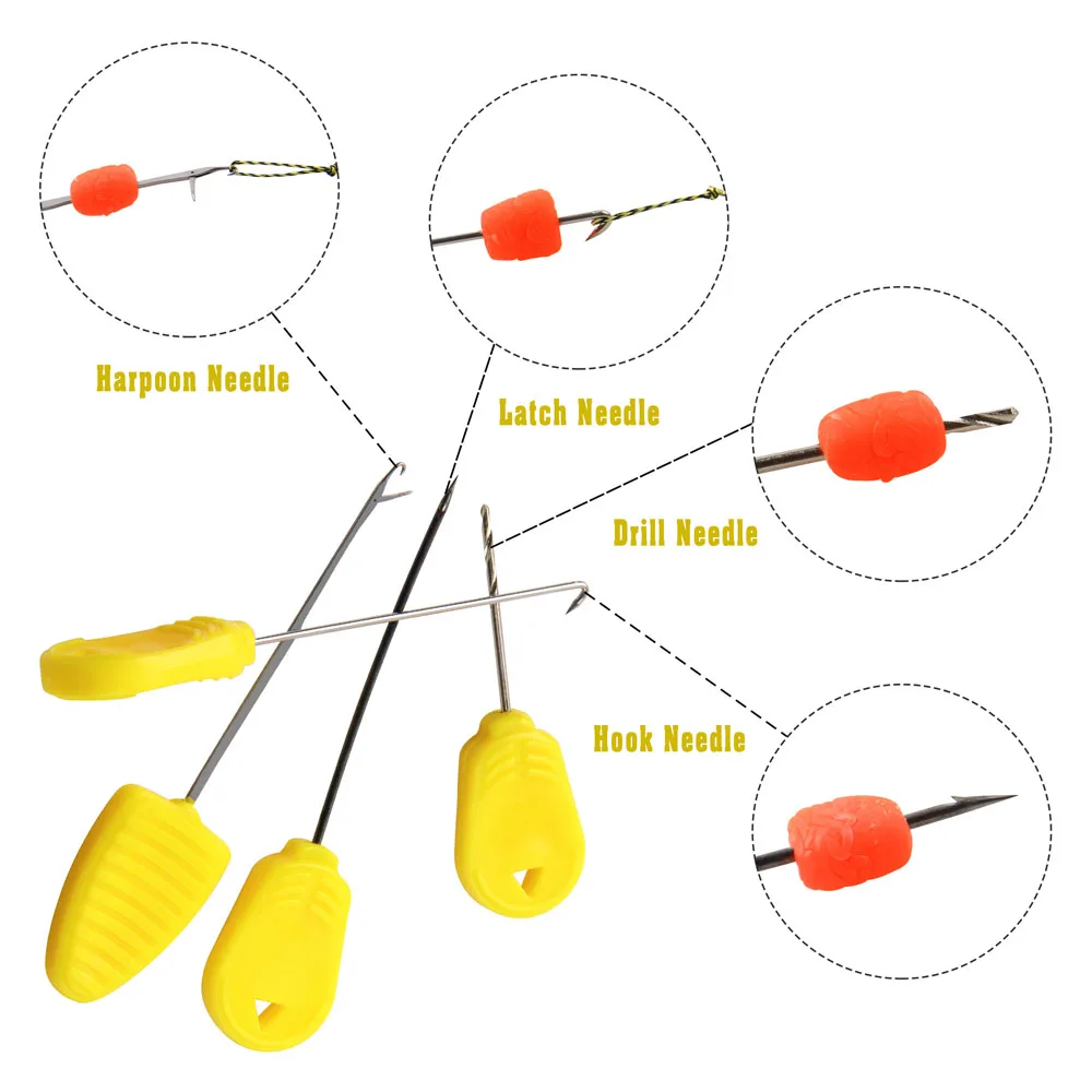 Рыболовные инструменты для ловли карпа 8 шт. набор иголок для такелажа с 6 шт. заглушка для приманки для ловли карпа