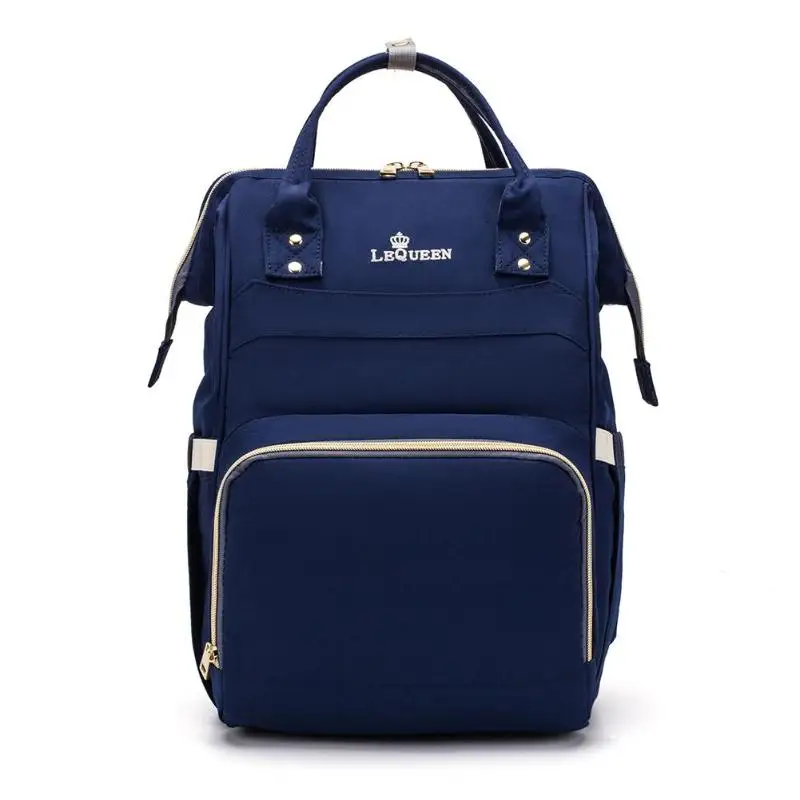 LEQUEEN рюкзак для подгузников, сумка для мам, Большая вместительная сумка для мам и детей, многофункциональные водонепроницаемые уличные дорожные сумки для подгузников для ухода за ребенком - Цвет: Dark Blue 01
