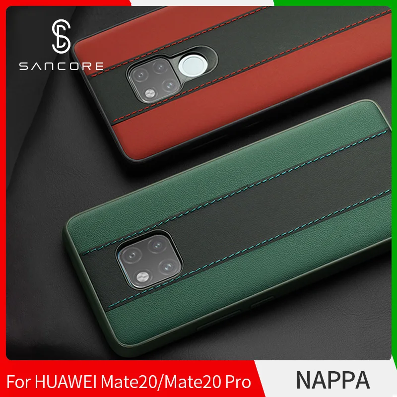 

Sancore 100% Genuine Nappa Leather Protective Phone Case for HUAWEI MATE20/PRO Luxury PU Fabric for iPhone Bag Back Cover
