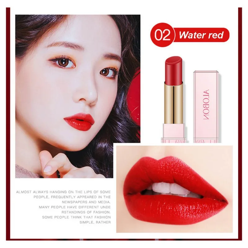 A2 Matte Lipstick Waterproof Velvet Lips Stick 10 Colors Sexy Non-stick Cup Lasting Make-up Moisturizing Solid Lip Balm New Arrival - Цвет: A2