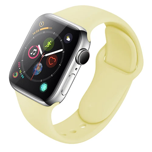 Силиконовый ремешок для часов Apple Watch 5 4 44 мм 40 мм спортивный ремешок для iWatch серии 3 2 1 38 мм 42 мм полосы - Цвет ремешка: color 22