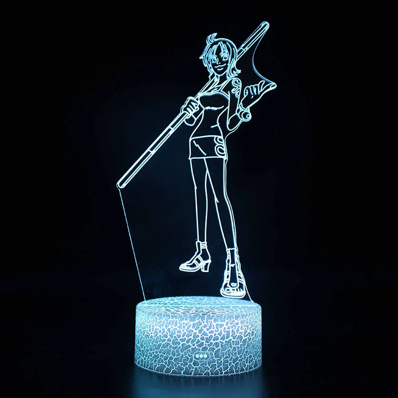 Novelty Lighting One Piece Anime 3D illusion LED Lamp Luffy Zoro Model Night LightsKids Room Decoration Creative Christmas Gifts - Color: MY-891