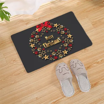 

Mat in Hallway Kitchen Doormat Merry Christmas Santa Claus Home Decor Living Room Rug Anti-Slip Dustproof Carpet