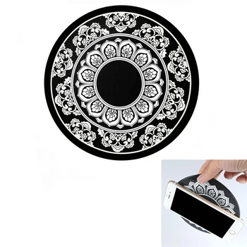 

12*12cm Round Car Non-Slip Mat Lotus pattern Auto Silicone Interior Dashboard Phone Anti-Slip Storage Mat Pads Car Accessories