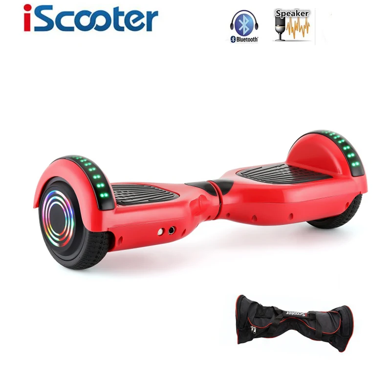 6,5 дюймов, электрический скейтборд Hoverboar samsung с батареей, Bluetooth, Ховерборд, 2 колеса, складной электрический скутер, умный, для взрослых - Цвет: LED n bag