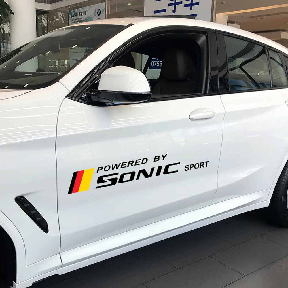 

2PCS Car Styling Captivation Door Side Reflective Decal Graphical Vinyl Stickers For Chevrolet Sonic Auto Body Decor Accessories