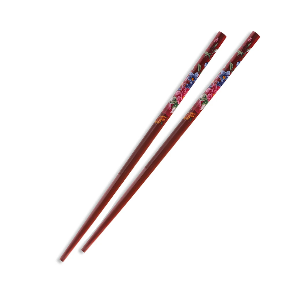 2pcs/set Vintage Painting Hairpin Handmade Hair Stick Colorful Natural Wood For Women Japanese Hairpin Wood Chinese Hair Stick - Цвет: 8