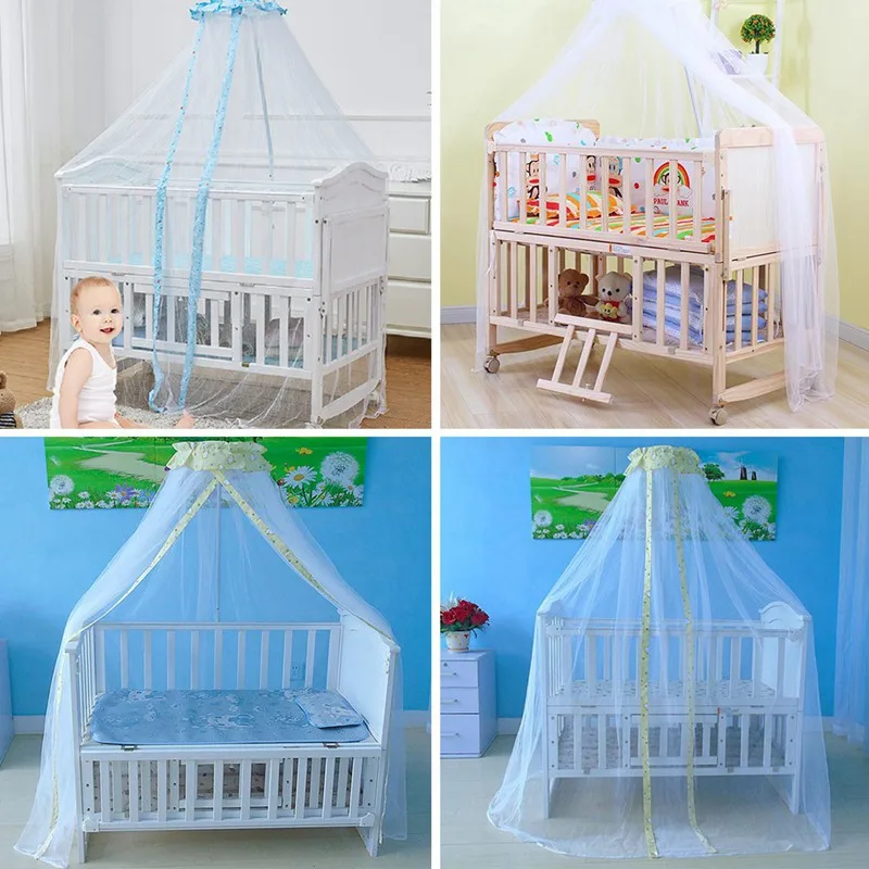 

Baby Cradle Bed Mesh Mosquito Nets 2019 Foldable Summer Baby Arched Mosquitos Nets Portable Crib Netting For Infant Baby Cradle