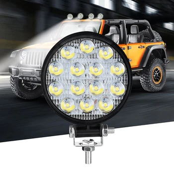 

1Pcs/set Truck and lorry 14LED Work Light Round 9V-30V 42W Engineering Auxiliary Light Retrofit Headlight Engineering Spotlight