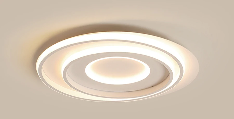 Современный Круглый акриловый светодиодный светильник для гостиной освещение в аудитории светильник для поверхностного монтажа люстры для спальни, дома осветительное устройство