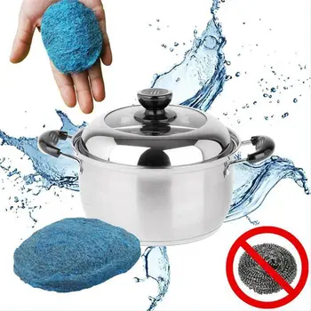 

10Pcs/set Stainless Steel Scrub Rust Remover Dish Cleaning Tool Wire Brush Ball Kitchen Pot Tableware Cleaner kitchen Suppliers