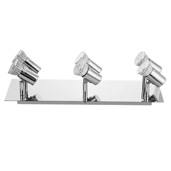 

LED Simple Multi-head Spotlight Track Light Modern Lamp Wall Focus Spotlight Adjustable Decorative Lighting 6 Ceiling Lights (No