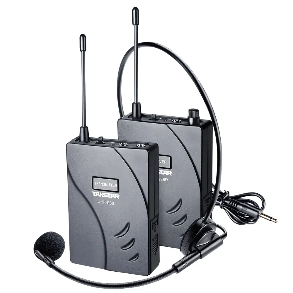 

TAKSTAR UHF-938 Upgraded Version Wireless Acoustic Tour Guide Transmitter + Receiver 50m Effective with Microphone Earphone