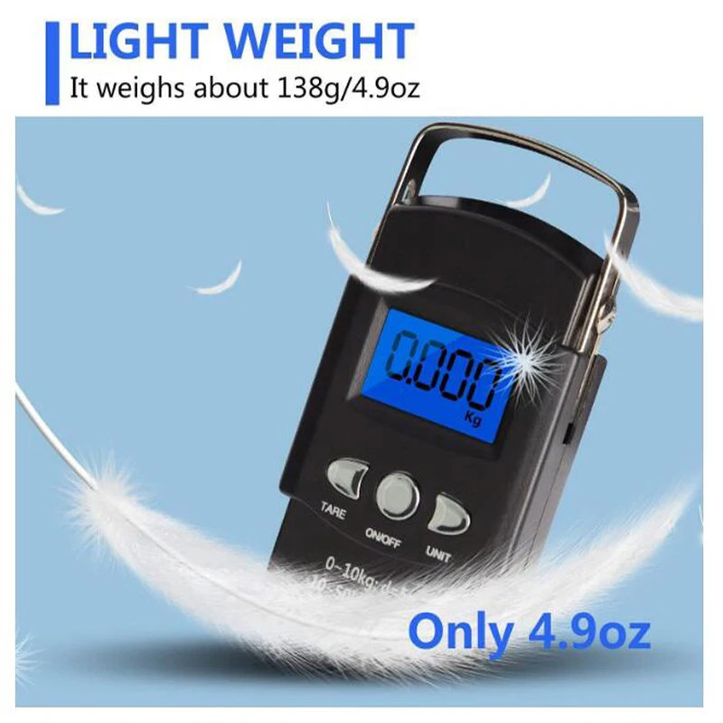 Electronic Balance Hand Scales,Mini Pocket Digital Travel Suitcase Luggage Scale,Precision Steelyard Scales For Fishing 50kg/10g