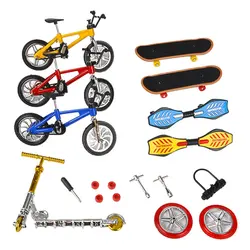 Mini skate profissional com rampa, prancha de skate, montada com liga metálica, para crianças