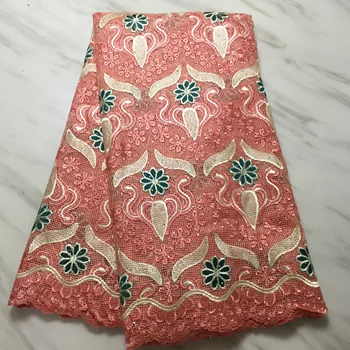 

2019 African French Net Lace Latest African Laces Fabric Embroidered African tulle French Lace Fabric With stones FP1123