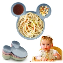 Малыш мультфильм мышь тарелка «Микки Маус» посуда Ланч-бокс Малыш Дети младенец ребенок риса миска для кормления пластиковая тарелка для закусок посуда