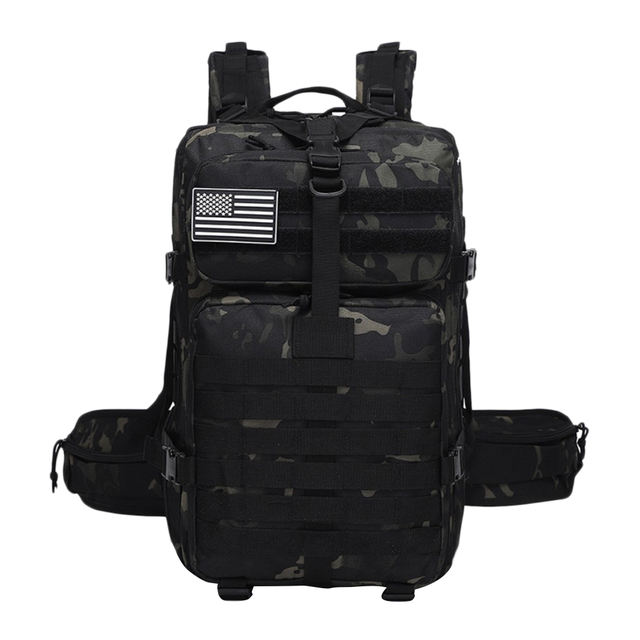 Backpack EDC Molle Pack 40L Outdoor Tactical Army Backpack 800D Waterproof Bag for Camping Hiking Trekking Backpacking