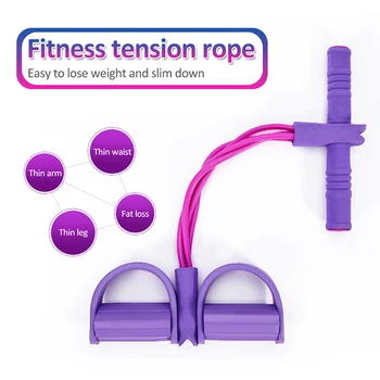 

Multifunctional Fitness Tension Rope Sit-up Expander Chest Pull Leg Latex Draw Rope Yoga Exerciser Resistance Band pedal Puller