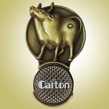

Golf Hat Clip Ball Cattle Marker OX Chinese Zodiac Magnet China Sports Chinse Zodiac