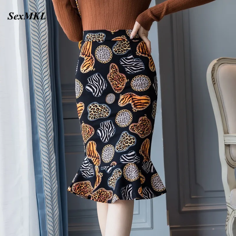 

Oversized High Waist Skirt 2023 Fashion Sexy Skirts Womens Leopard Printed Festival Clothe Streetwear Ruffle Office Korean Skirt