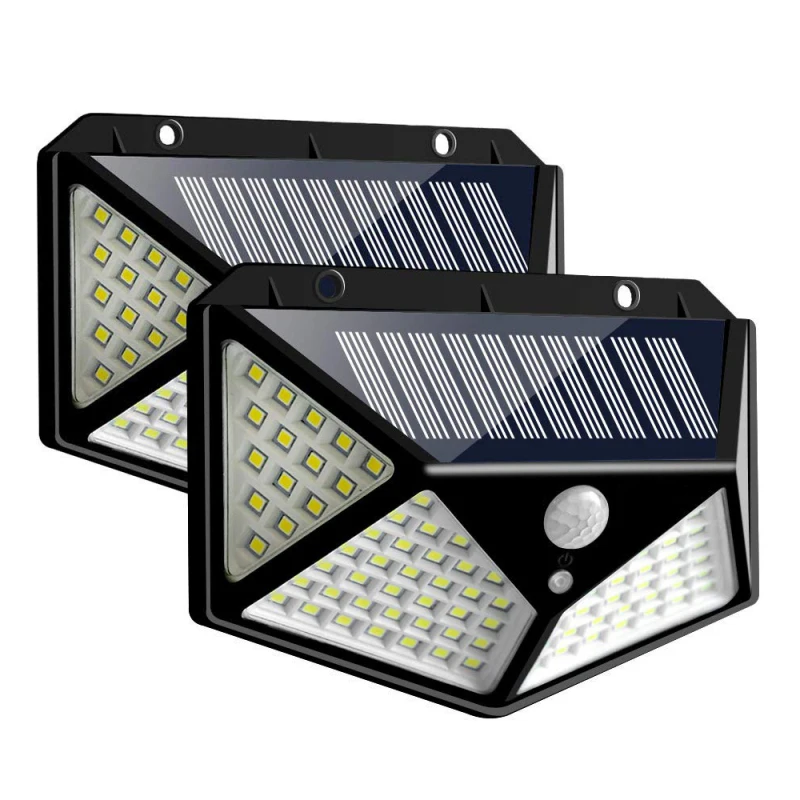 1/2/4pcs Solar Light 100 LEDs Solar Lamp PIR Motion Sensor Wall Light IP65 Waterproof Solar Garden Lights Outdoor Security Light