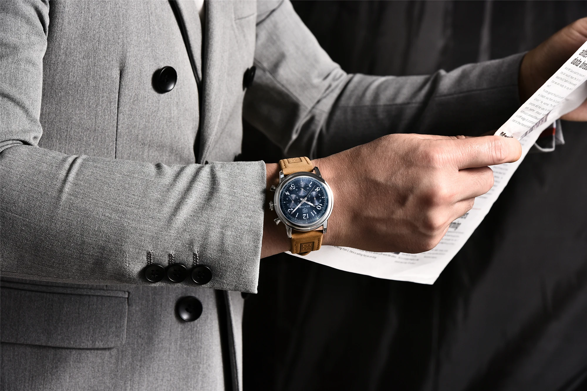 New BENYAR 2022 Luxury Men Quartz Wristwatch Sports Leather Military Watches 50ATM Waterproof Fashion Watch for Men reloj hombre