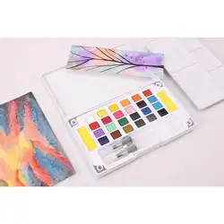 Профессиональный твердый пигмент акварельный набор красок с водным цветом портативная Кисть ручка для рисования товары для рукоделия