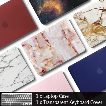 

Laptop Case For Apple MacBook Air Pro Retina 11 12 13 15 for mac New Pro 16 inch with Touch Bar Sleeve Shell + Keyboard Cover