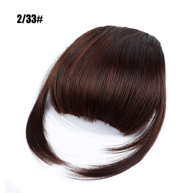 Short Straight Front Hair Clip in Hair Bangs Extension Synthetic Bangs synthetic bangs