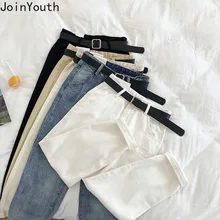 JoinYouth, женские джинсы,, весенние, повседневные, студенческий пояс, высокая талия, джинсы в Корейском стиле, подходят ко всему, до щиколотки, Pantalon Femme J387