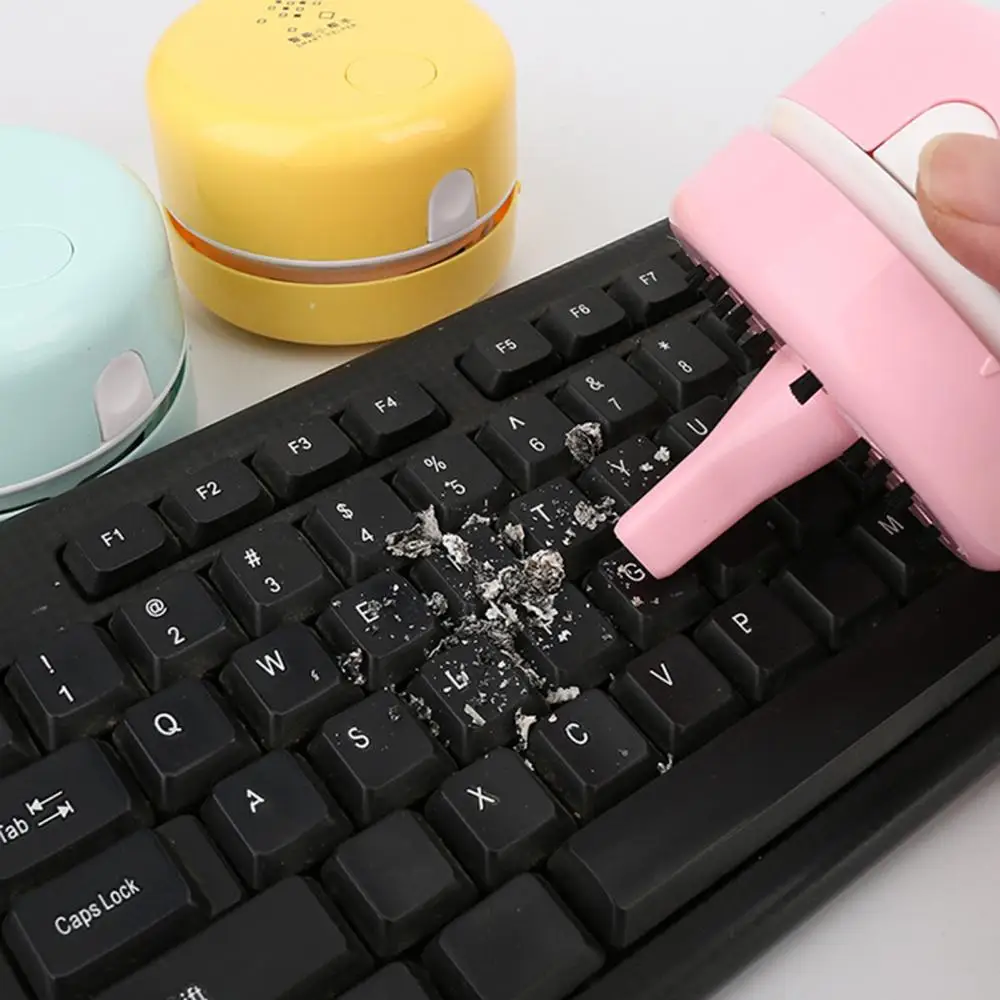 Cute Mini Vacuum Cleaner for Car Interior Computer Laptop Keyboard Cleaning Brushes Vacuum Cleaner Dust Remover Sweeper Brush