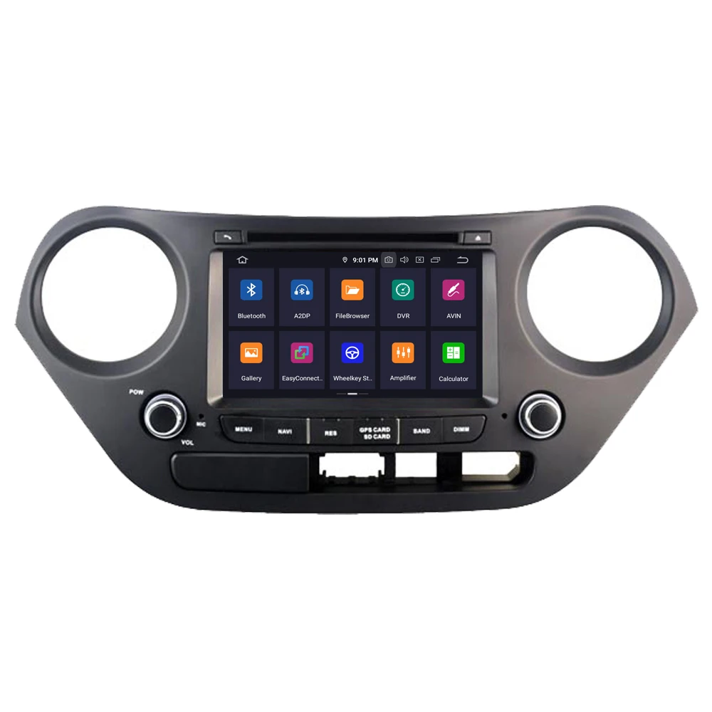 4G ram+ 64G rom Автомобильный мультимедийный плеер для hyundai i10 2013 Android 9,0 Радио Стерео DVD gps навигация Bluetooth