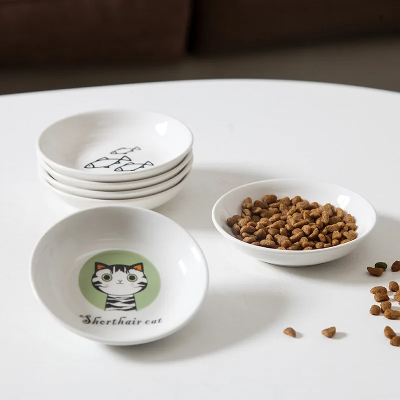 Creative Cute Cat Small Saucer Shape Mini Ceramics Plate