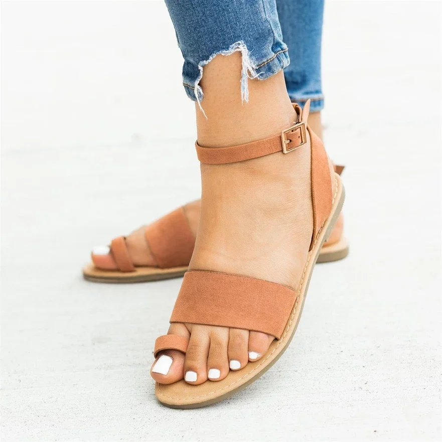 

Dihope 2020 Summer Women Lady Fashion Three-color Stitching Color Casual Flat Peep Sandals Toe Sandals Slippers Shoes