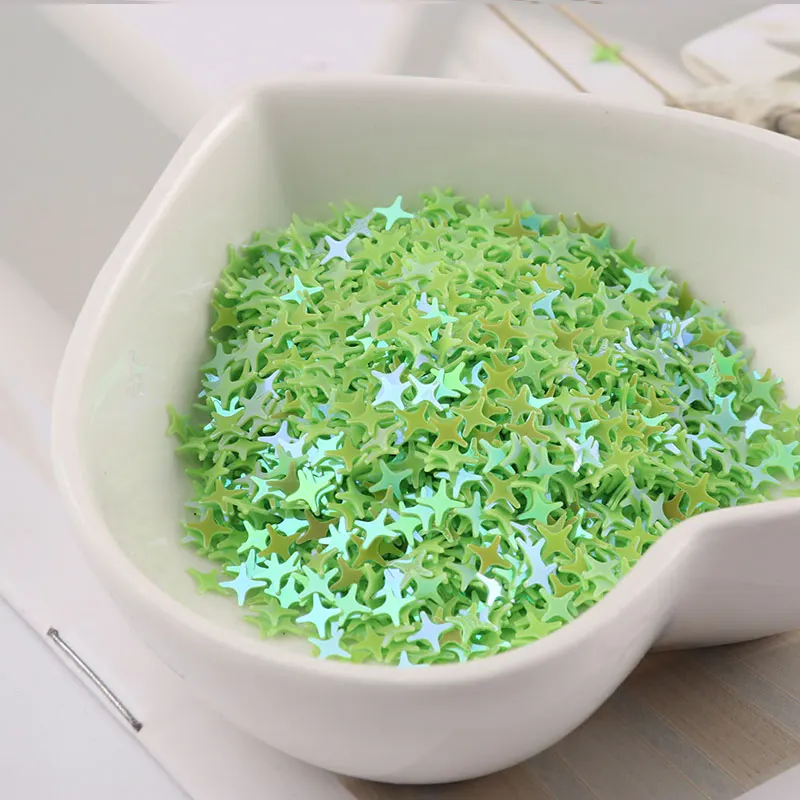 AB Light Green 2000 шт./упак. 4 мм Крест танцевальная одежда с блестками-звездочками; Доджи Форма PVC с блестками и пайетками рисунки на ногтях, свадебные конфетти украшения, Детские аксессуары «сделай сам» - Цвет: AB Light Green